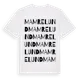 White t-shirt med Mamrelund ordlek t-shirt