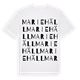 White t-shirt med Mariehäll ordlek t-shirt