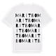 White t-shirt med Maritbo ordlek t-shirt