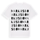 White t-shirt med Markusbo ordlek t-shirt