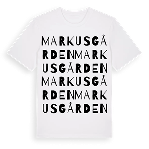 Markusgården ordlek t-shirt – ekologisk bomull t-shirt från Pinshirt