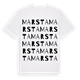 White t-shirt med Marsta ordlek t-shirt