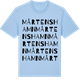 Blue Soul t-shirt med Mårtenshamn ordlek t-shirt