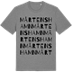 Mid Heather Gray t-shirt med Mårtenshamn ordlek t-shirt