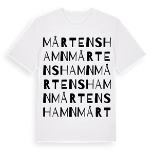 Mårtenshamn ordlek t-shirt – ekologisk bomull t-shirt från Pinshirt