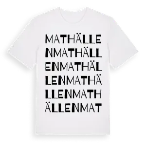 Mathällen ordlek t-shirt – ekologisk bomull t-shirt från Pinshirt