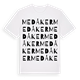 White t-shirt med Medåker ordlek t-shirt