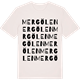 Vintage White t-shirt med Mergölen ordlek t-shirt