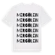 White t-shirt med Mergölen ordlek t-shirt