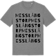 Mid Heather Gray t-shirt med Messlångstorp ordlek t-shirt