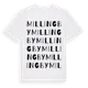 White t-shirt med Millingby ordlek t-shirt