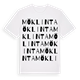 White t-shirt med Möklinta ordlek t-shirt