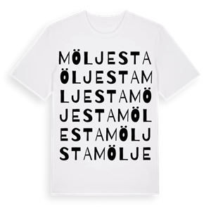 Möljesta ordlek t-shirt – ekologisk bomull t-shirt från Pinshirt