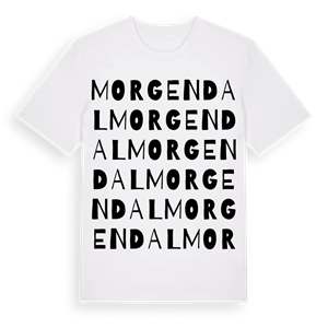 Morgendal ordlek t-shirt – ekologisk bomull t-shirt från Pinshirt