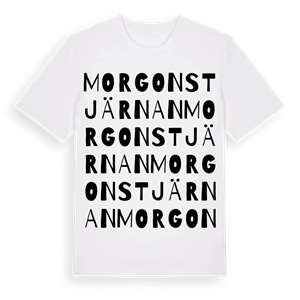 Morgonstjärnan ordlek t-shirt – ekologisk bomull t-shirt från Pinshirt