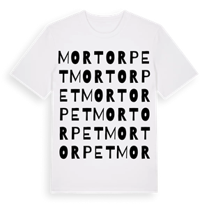 Mortorpet ordlek t-shirt – ekologisk bomull t-shirt från Pinshirt