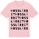 Pink Cotton t-shirt med Mosskärret ordlek t-shirt