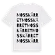 White t-shirt med Mosskärret ordlek t-shirt