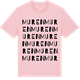 Pink Cotton t-shirt med Muren ordlek t-shirt
