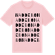 Pink Cotton t-shirt med Naddebo ordlek t-shirt