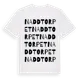 White t-shirt med Naddtorpet ordlek t-shirt