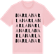 Pink Cotton t-shirt med Narla ordlek t-shirt