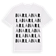 White t-shirt med Narla ordlek t-shirt