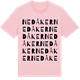 Pink Cotton t-shirt med Nedåker ordlek t-shirt