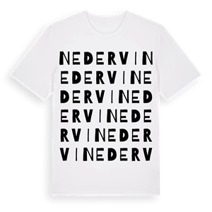 Nedervi ordlek t-shirt – ekologisk bomull t-shirt från Pinshirt