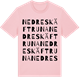 Pink Cotton t-shirt med Nedre Skäftruna ordlek t-shirt