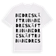 White t-shirt med Nedre Skäftruna ordlek t-shirt