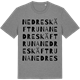 Mid Heather Gray t-shirt med Nedre Skäftruna ordlek t-shirt