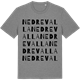 Mid Heather Gray t-shirt med Nedre Valla ordlek t-shirt