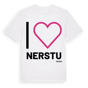 Jag älskar Nerstu t-shirt stort tryck – ekologisk bomull t-shirt från Pinshirt