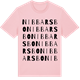 Pink Cotton t-shirt med Nibbarsbo ordlek t-shirt