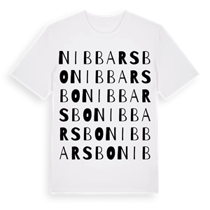 Nibbarsbo ordlek t-shirt – ekologisk bomull t-shirt från Pinshirt