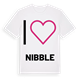 Jag älskar Nibble t-shirt stort tryck