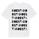 White t-shirt med Nogsta ordlek t-shirt