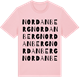 Pink Cotton t-shirt med Nordanberg ordlek t-shirt