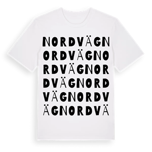 Nordväg ordlek t-shirt – ekologisk bomull t-shirt från Pinshirt