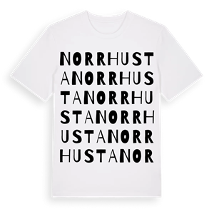 Norr Husta ordlek t-shirt – ekologisk bomull t-shirt från Pinshirt