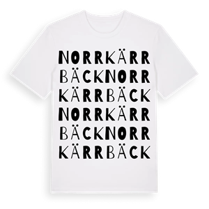 Norr Kärrbäck ordlek t-shirt – ekologisk bomull t-shirt från Pinshirt