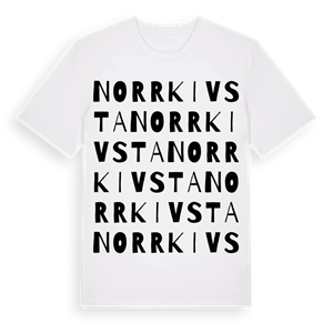 Norr Kivsta ordlek t-shirt – ekologisk bomull t-shirt från Pinshirt
