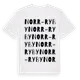 White t-shirt med Norr-Ryby ordlek t-shirt