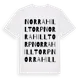 White t-shirt med Norra Hilltorp ordlek t-shirt