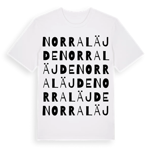 Norra Läjde ordlek t-shirt – ekologisk bomull t-shirt från Pinshirt