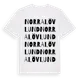 White t-shirt med Norra Lövlund ordlek t-shirt