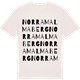 Vintage White t-shirt med Norra Malmaberg ordlek t-shirt