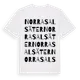 White t-shirt med Norra Salsäter ordlek t-shirt