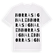White t-shirt med Norra Signalen ordlek t-shirt